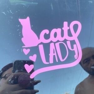 Cat Lady Car Decal